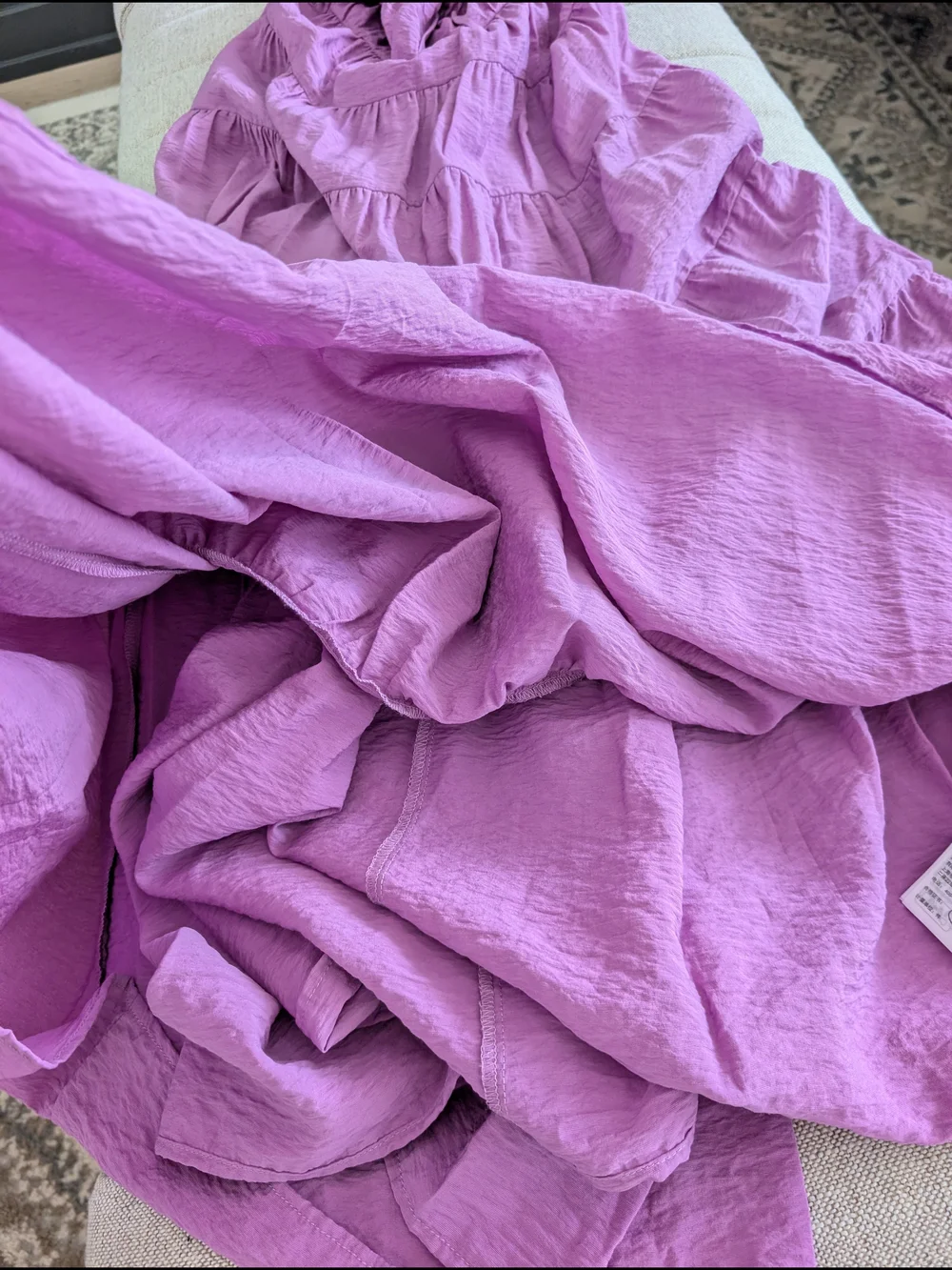 Abercrombie & Fitch Tiered Crisscross Strappy Maxi Dress Lavender Size XST